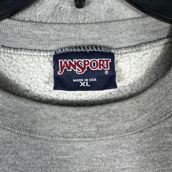 VINTAGE 90s Nebraska Sweatshirt Men's XL Crewneck Grey Logo Made In USA Jansport - Picture 2 of 8